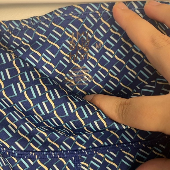 J.McLaughlin Blue Lottie Leggings navy ripple pattern size medium - Picture 5 of 5